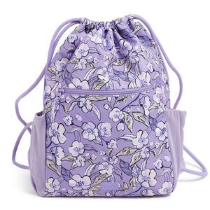 Vera Bradley Women's Outlet Lighten Up Deluxe Drawstring Backpack